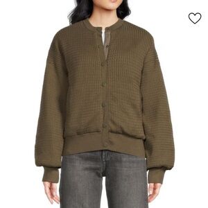 We Wore What Waffle-Knit Button Jacket